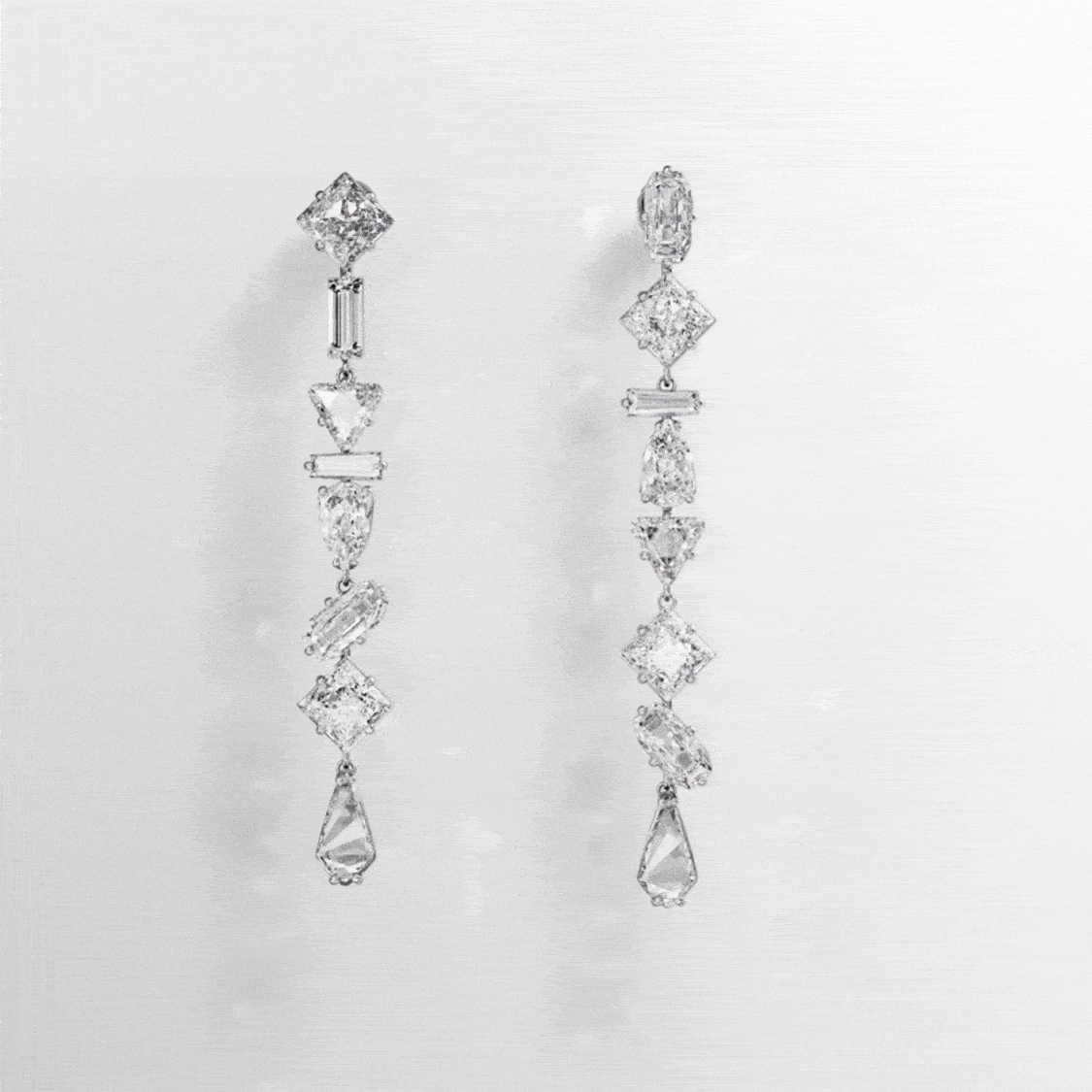 Swarovski drop earrings moving