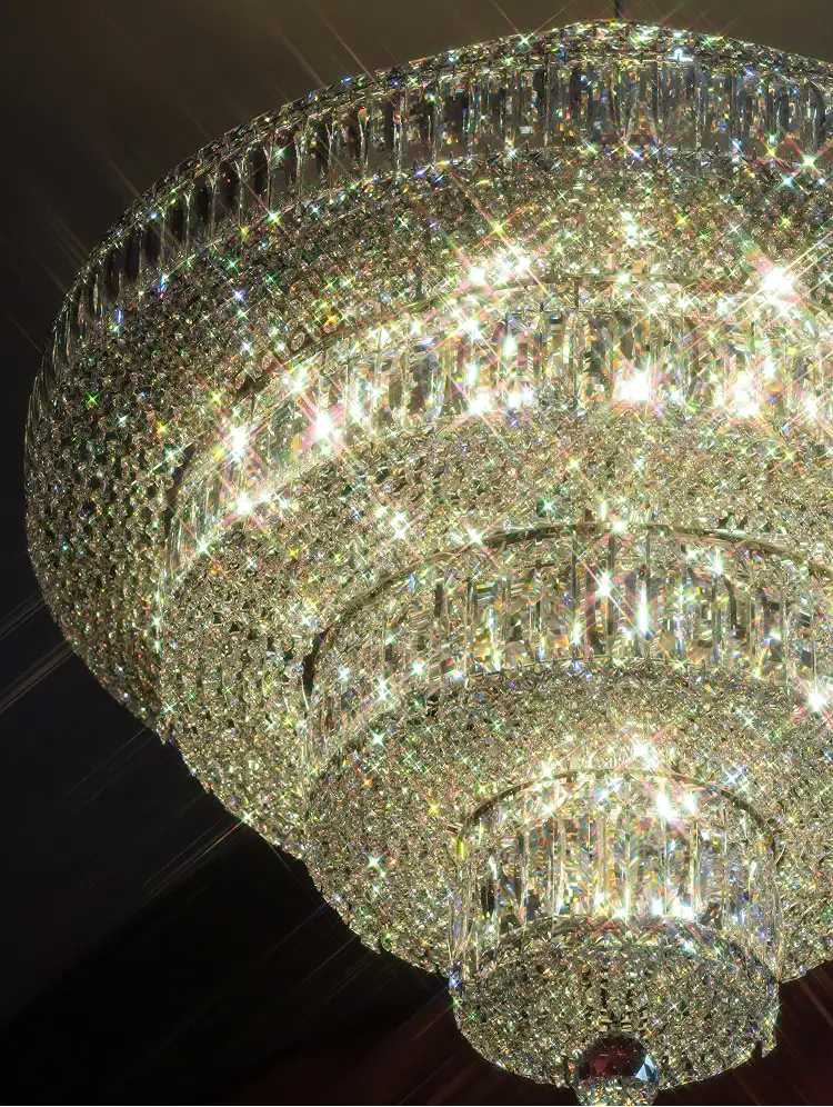 Custom chandelier at the Golden Globes