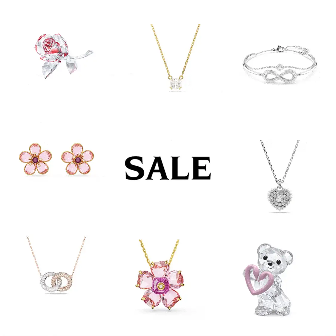 Selection of Swarovski sale jewelry
