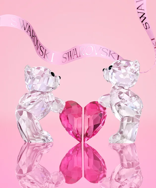 Valentine's Day Kris Bears on pink background