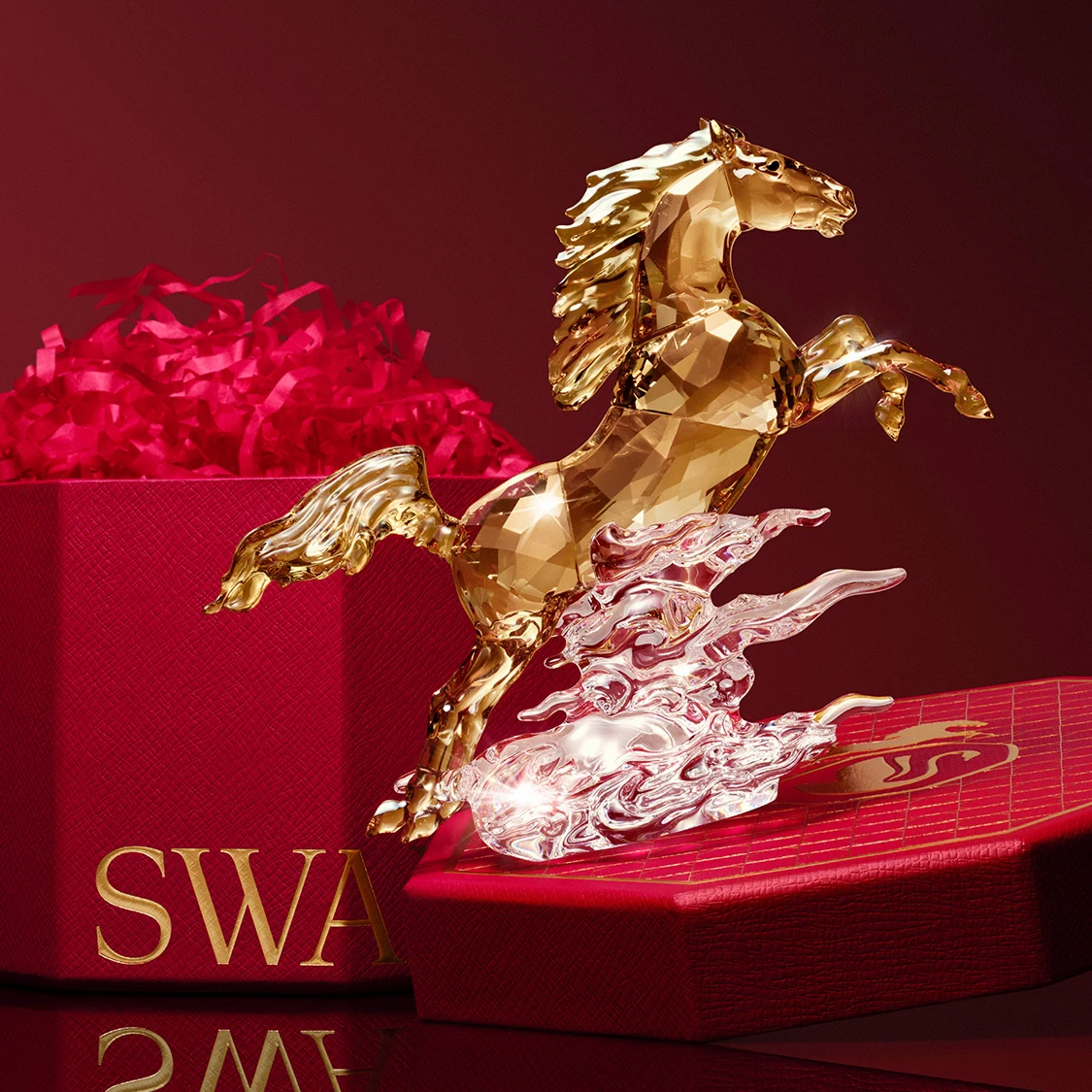 Swarovski Year of the Horse Leaping Horse figurine