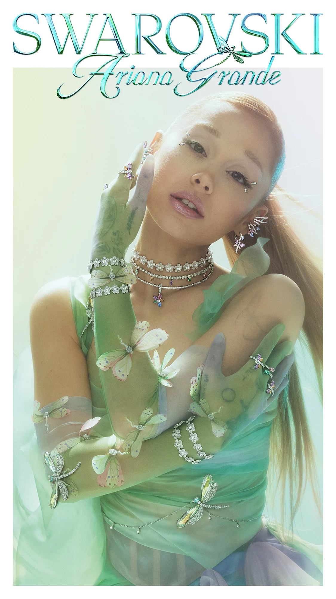 Ariana Grande wearing Ariana Grande x Swarovski