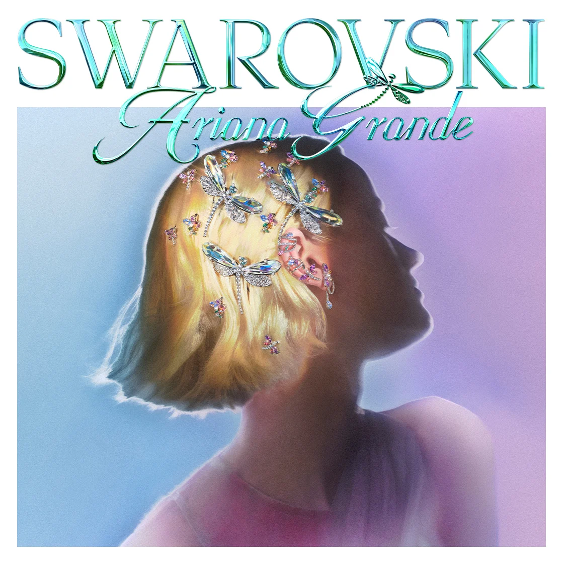 Ariana Grande wears the Ariana Grande x Swarovski Capsule collection