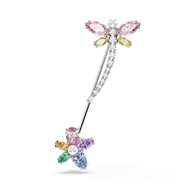 Ariana Grande x Swarovski brooch, Mixed cuts, Dragonfly, Multicolored, Rhodium plated