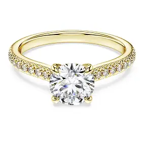 Eternity solitaire ring