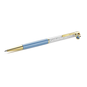 Crystalline ballpoint pen, Minions, Blue, Gold-tone plated