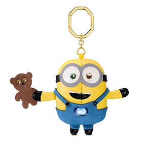 Minions bag charm, Multicolored, Gold-tone plated