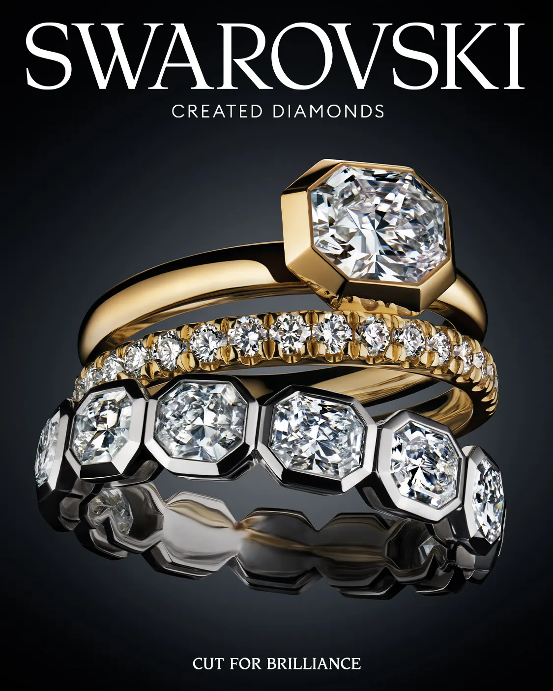 Three Octagon rings stacked