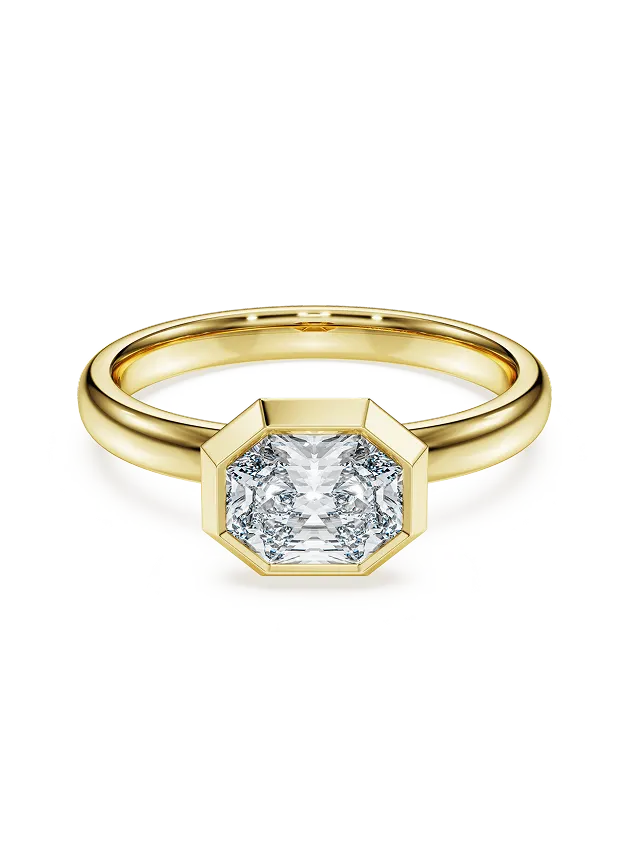 Octagon bezel ring