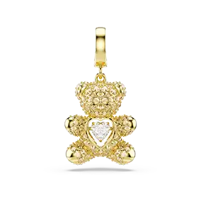Idyllia charm, Mixed cuts, Teddy, Gold tone, Gold-tone plated