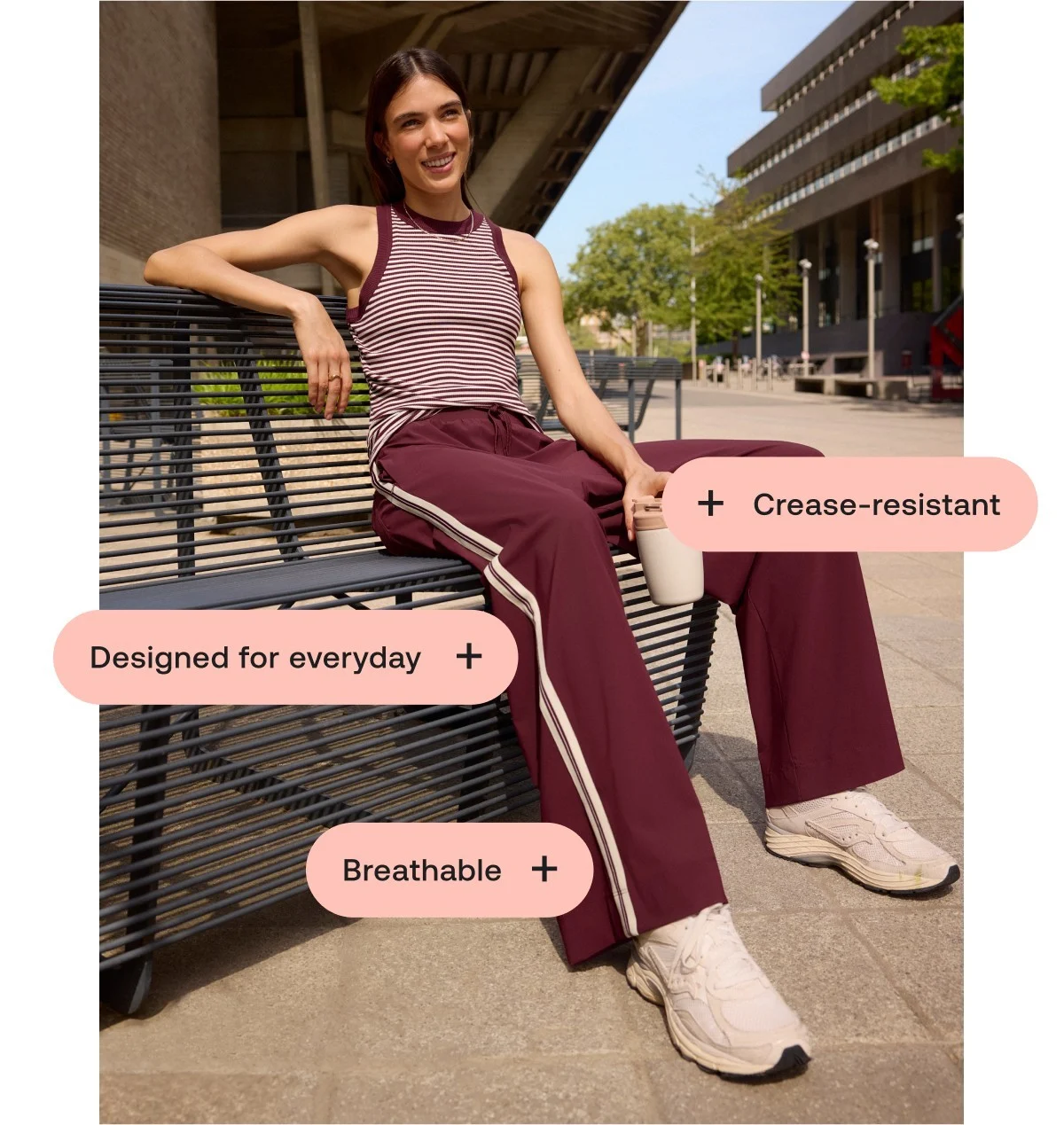 Explorer Side Stripe Wide Leg Pants