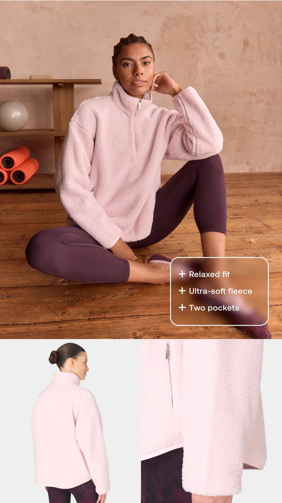 Plush Half Zip Fleece