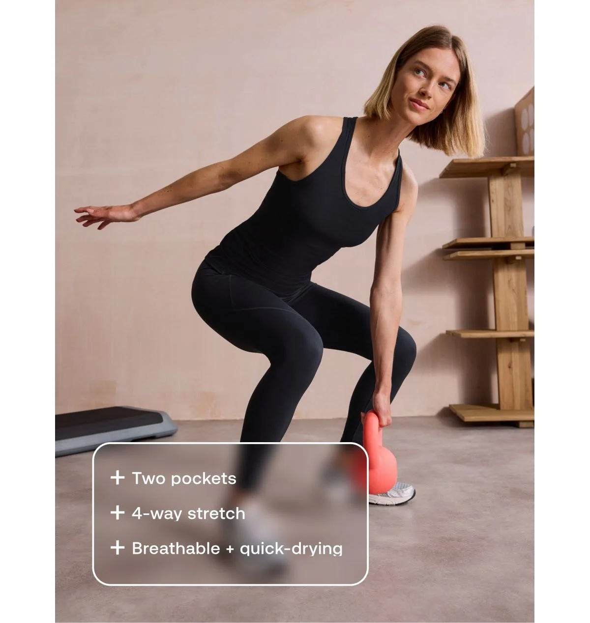 Two Pockets 4-way stretch Breathable quick drying