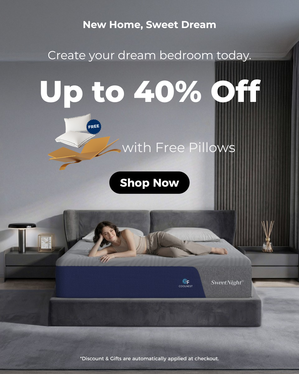 25% off on top of Up to 40% Off with free pillows