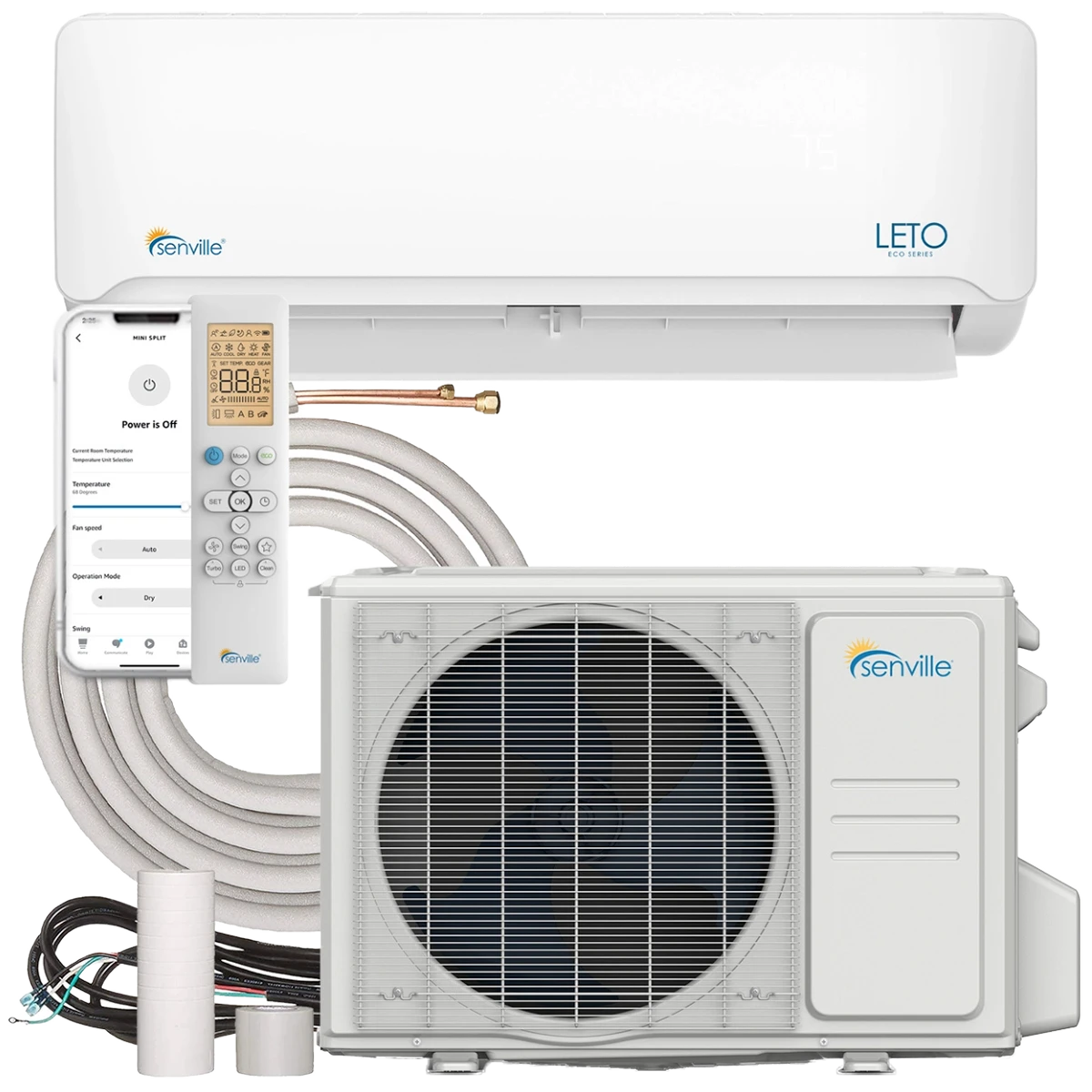 Image of Senville Leto 12,000 BTU  Mini Split Heat Pump w/ Wi-Fi