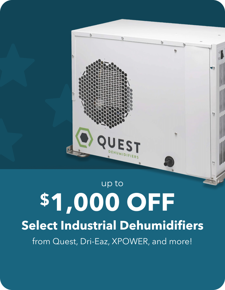 Up to $1,000 Off Select Industrial Dehumidifiers from Quest, Dri-Eaz, XPOWER, and more