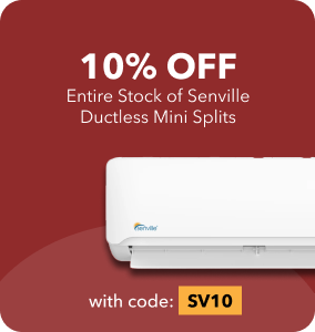 10% off Entire Stock of Senville Ductless Mini Splits with Promo Code SV10