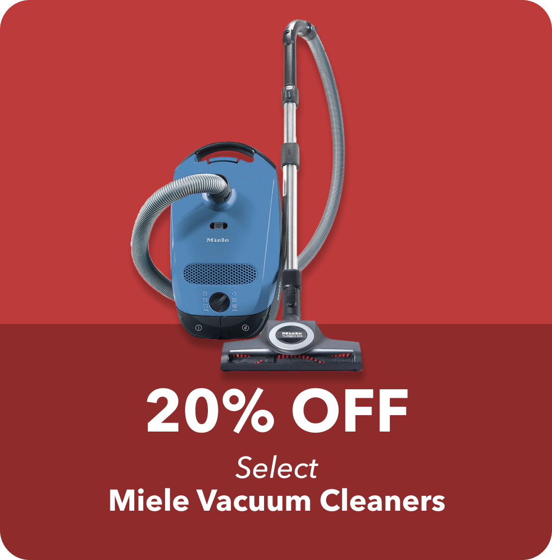 20% off Select Miele Vacuums
