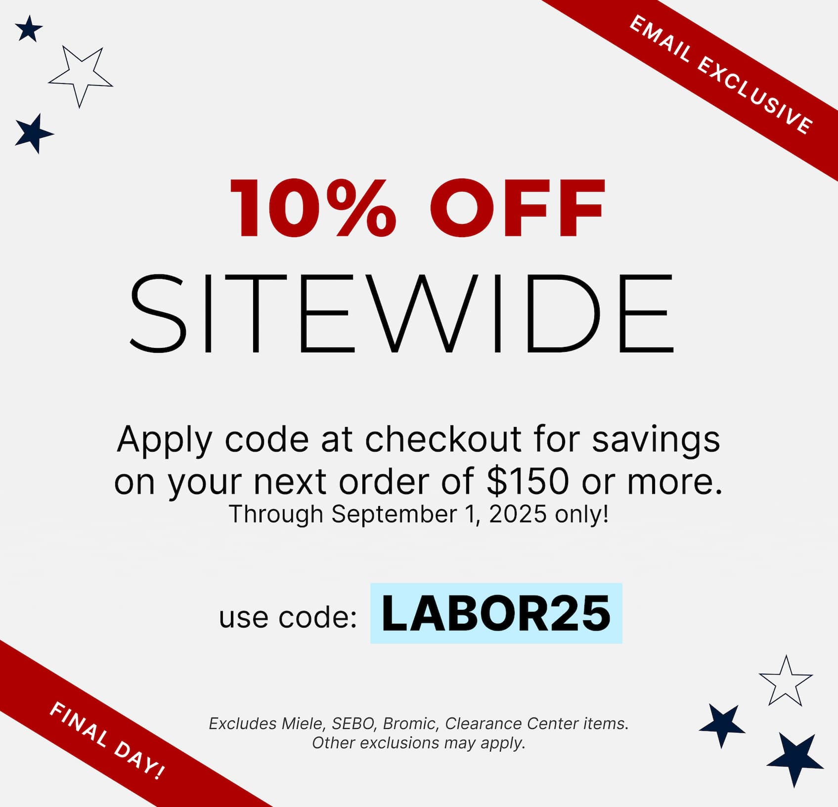 Labor Day Sale