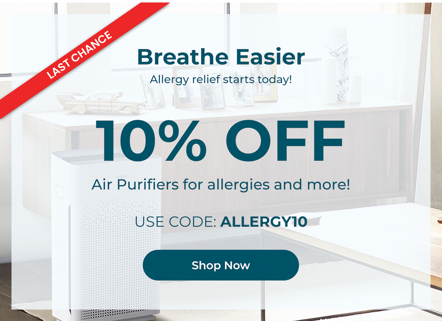 10% Off Allergy Air Purifiers