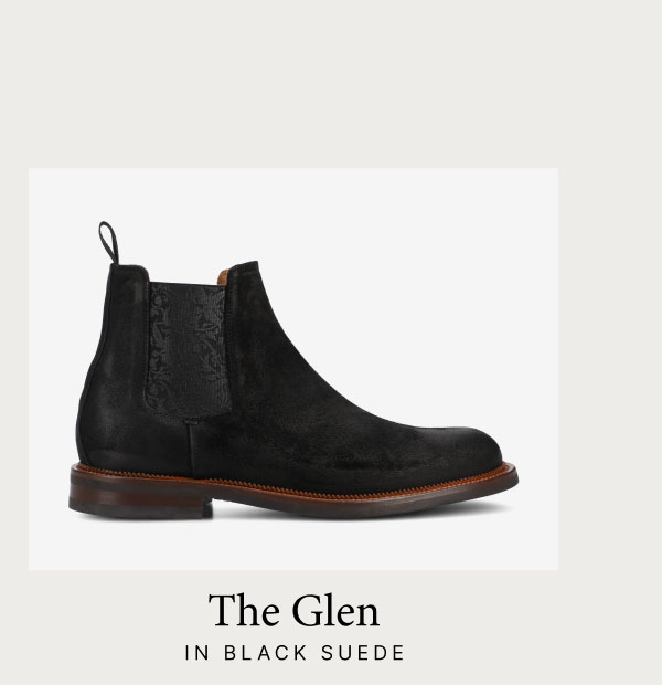 The Glen in Black Suede
