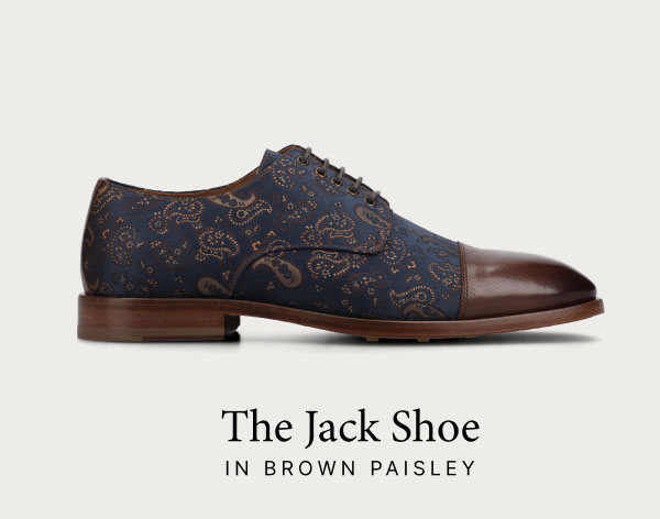 The Jack Shoe in Brown Paisley