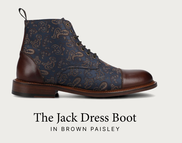 The Jack Dress Boot in Brown Paisley
