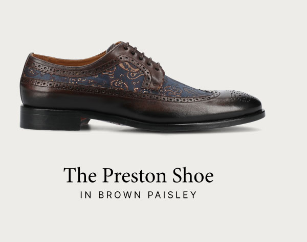 The Preston Shoe in Brown Paisley