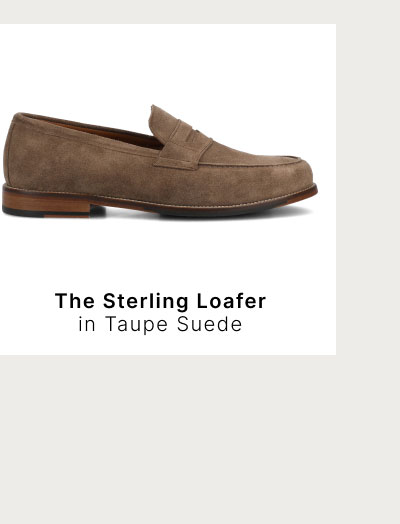 The Sterling Loafer in Taupe Suede