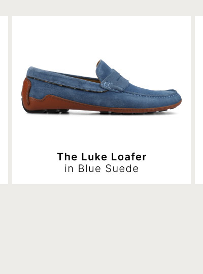 The Luke Loafer in Blue Suede