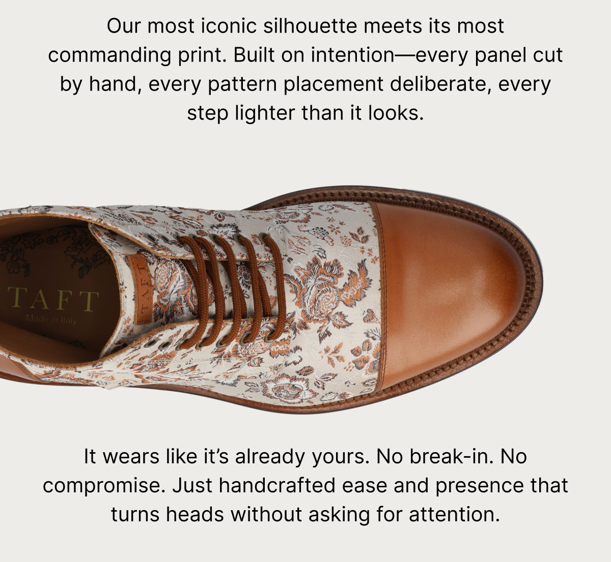 Our most iconic silhouette meets its most commanding print.