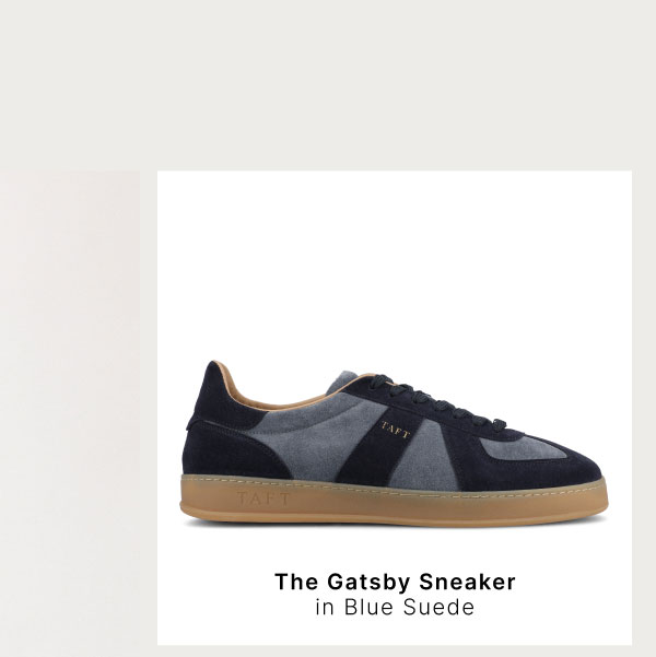 The Gatsby Sneaker in Blue Suede