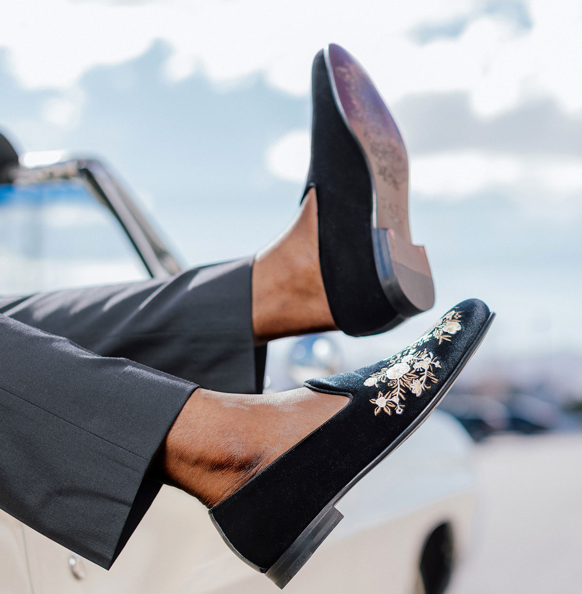 The Estate Slipper in Black Velvet