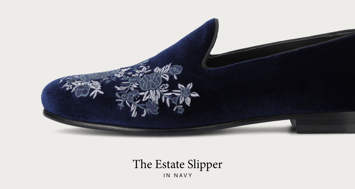 The Estate Slipper in Navy