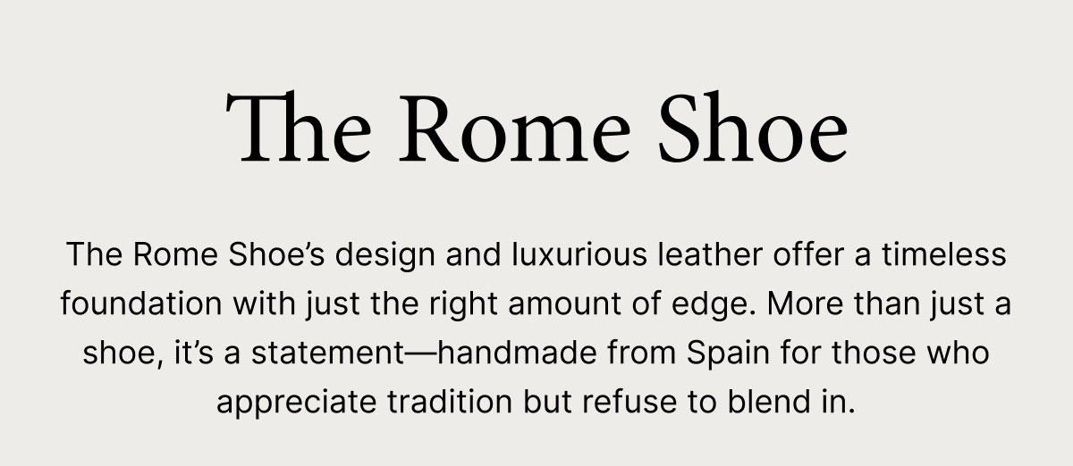The Rome Shoe