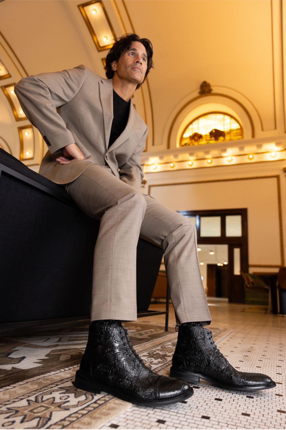 Rome Boot in Noir Viejo
