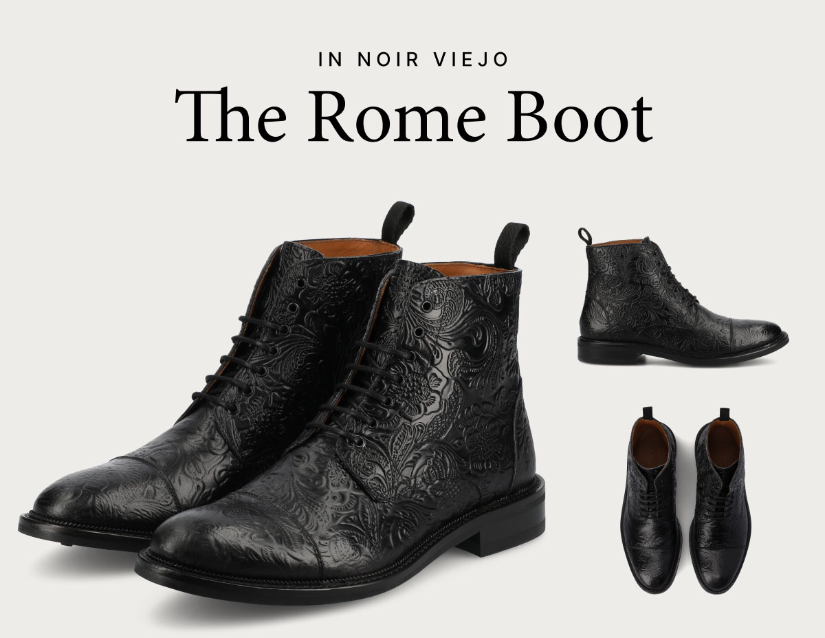 The Rome Boot in Noir Viejo