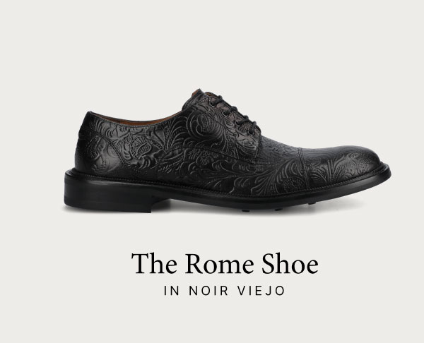 The Rome Shoe in Noir Viejo