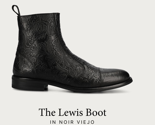 The Lewis Boot in Noir Viejo