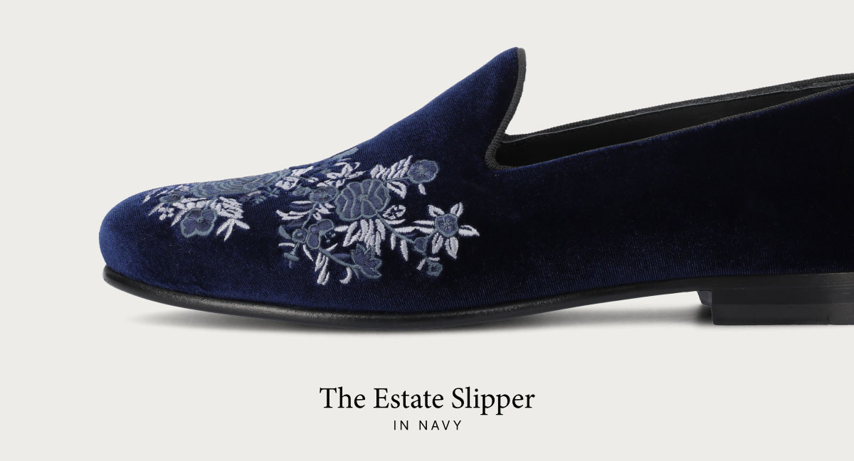 The Estate Slipper in Navy