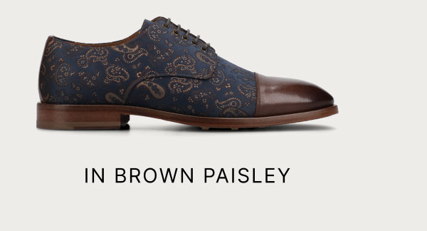 The Jack Shoe in Brown Paisley