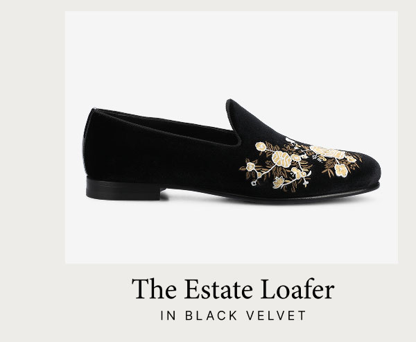 The Estate Slipper in Black Velvet