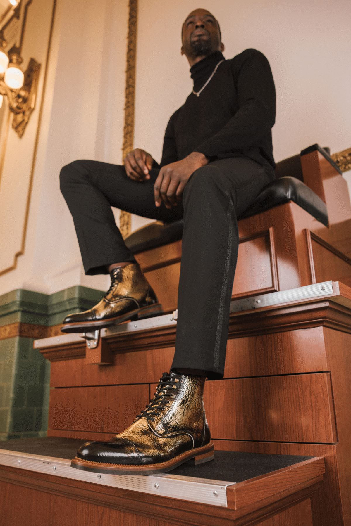The Rome Boot in Gilded Gold