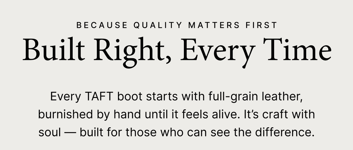 Built Right, Every Time