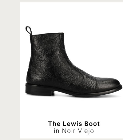 The Lewis Boot in Noir Viejo