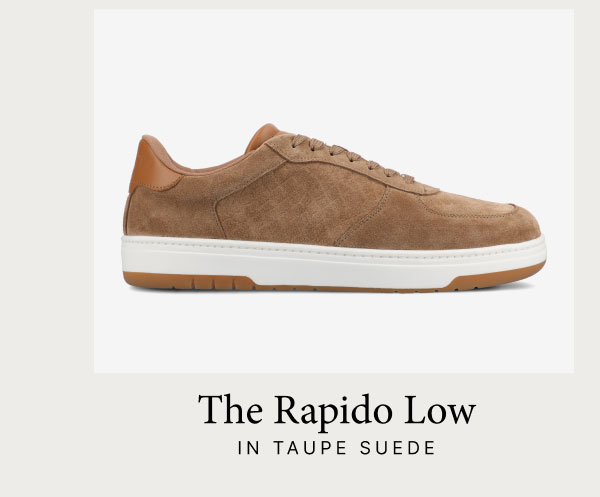 The Rapido Low in Taupe Suede