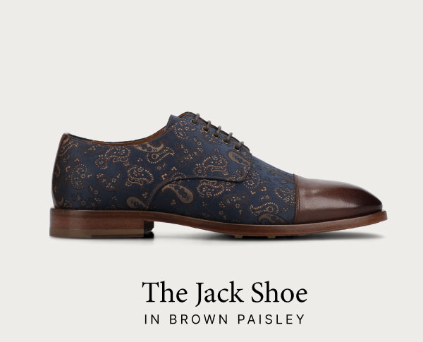 The Jack Shoe in Brown Paisley
