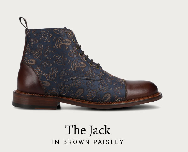 The Jack Dress Boot in Brown Paisley