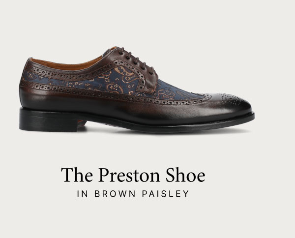 The Preston Shoe in Brown Paisley