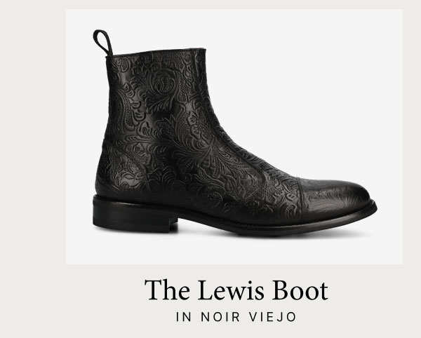 The Lewis Boot in Noir Viejo